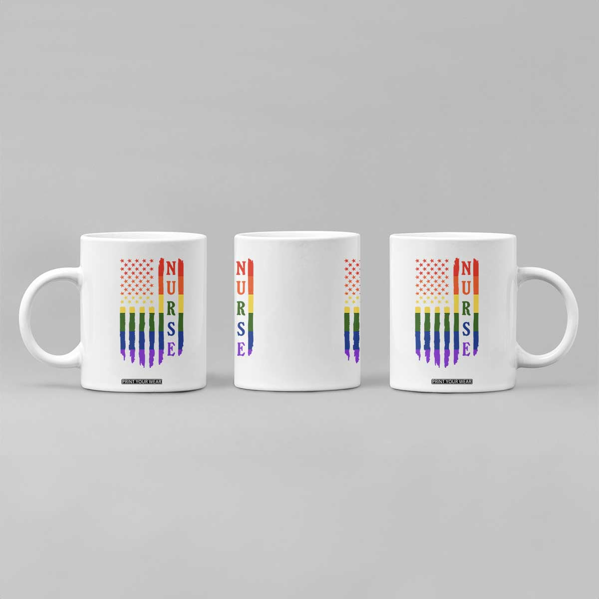 Rainbow RN Ally Pride Month Coffee Mug LGBTQ Healthcare Worker TS12 Print Your Wear