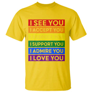 I See Accept Respect Support Admire Love You T Shirt LGBT Ally Pride Graphic TS12 Daisy Print Your Wear