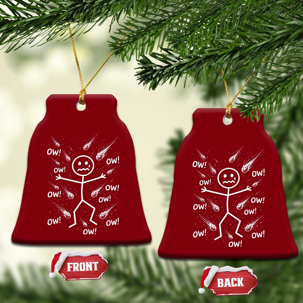 Funny Stick Figure Meteor Shower Ceramic Ornament Cosmic Joke TS12 Print Your Wear