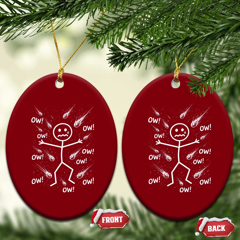 Funny Stick Figure Meteor Shower Ceramic Ornament Cosmic Joke TS12 Print Your Wear