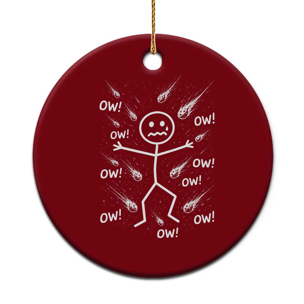 Funny Stick Figure Meteor Shower Ceramic Ornament Cosmic Joke TS12 1pc Red Print Your Wear