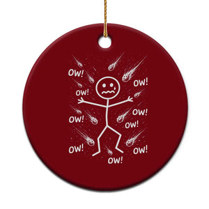 Funny Stick Figure Meteor Shower Ceramic Ornament Cosmic Joke TS12 1pc Red Print Your Wear