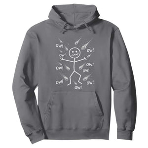 Funny Stick Figure Meteor Shower Hoodie Cosmic Joke TS12 Charcoal Print Your Wear