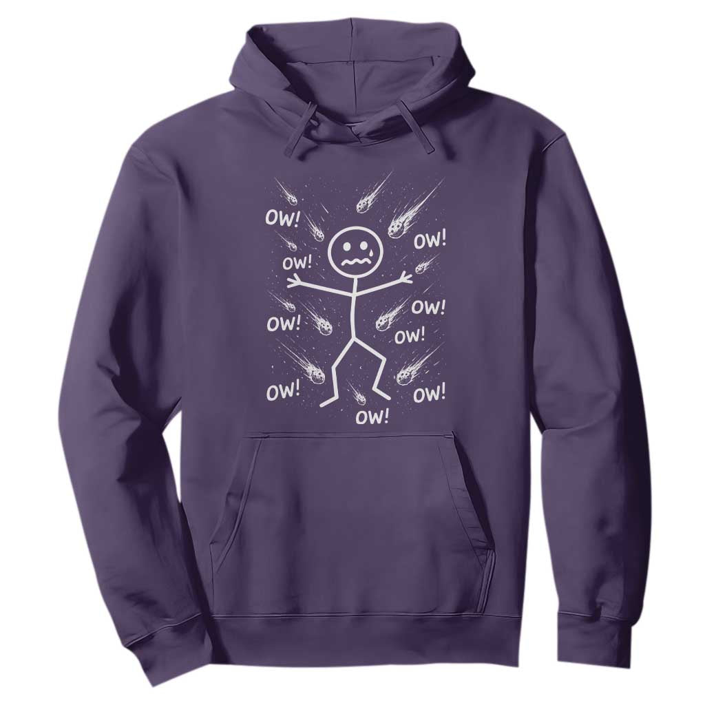 Funny Stick Figure Meteor Shower Hoodie Cosmic Joke TS12 Purple Print Your Wear