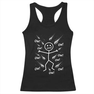 Funny Stick Figure Meteor Shower Racerback Tank Top Cosmic Joke TS12 Black Print Your Wear