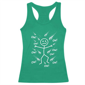 Funny Stick Figure Meteor Shower Racerback Tank Top Cosmic Joke TS12 Irish Green Print Your Wear