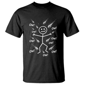 Funny Stick Figure Meteor Shower T Shirt Cosmic Joke TS12 Black Print Your Wear