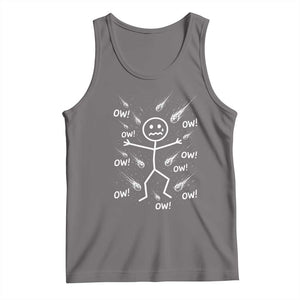 Funny Stick Figure Meteor Shower Tank Top Cosmic Joke TS12 Deep Heather Print Your Wear