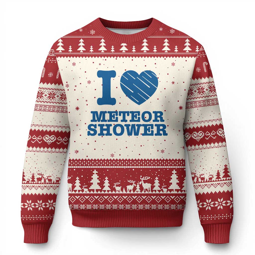 Meteor Shower Lover Ugly Christmas Sweater Astronomy Enthusiast Gift TS12 Beige Red Print Your Wear