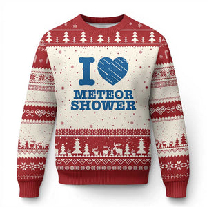 Meteor Shower Lover Ugly Christmas Sweater Astronomy Enthusiast Gift TS12 Beige Red Print Your Wear