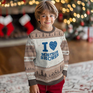 Meteor Shower Lover Ugly Christmas Sweater Astronomy Enthusiast Gift TS12 Mocha Mousse Print Your Wear