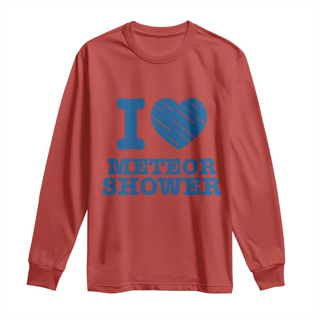 Meteor Shower Lover Long Sleeve Shirt Astronomy Enthusiast Gift TS12 Red Print Your Wear
