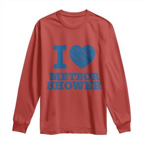 Meteor Shower Lover Long Sleeve Shirt Astronomy Enthusiast Gift TS12 Red Print Your Wear