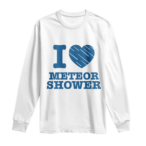 Meteor Shower Lover Long Sleeve Shirt Astronomy Enthusiast Gift TS12 White Print Your Wear
