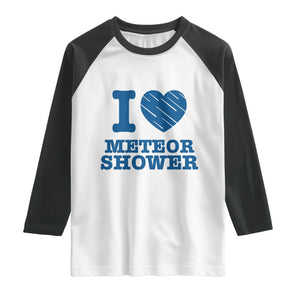 Meteor Shower Lover Raglan Shirt Astronomy Enthusiast Gift TS12 White Black Print Your Wear