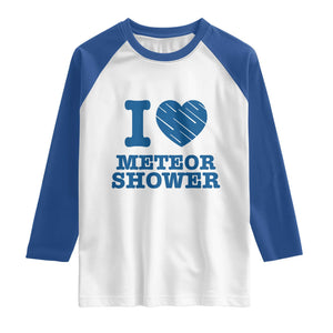 Meteor Shower Lover Raglan Shirt Astronomy Enthusiast Gift TS12 White Royal Print Your Wear