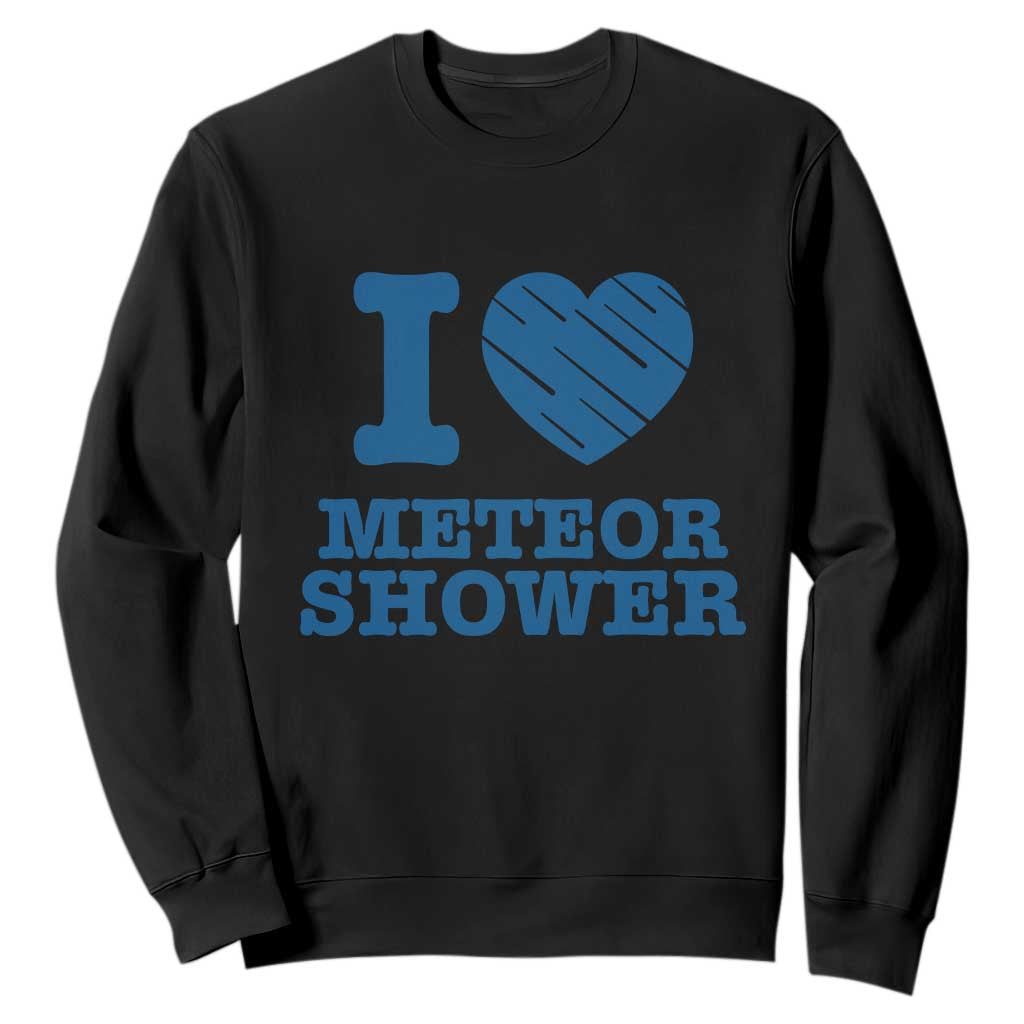 Meteor Shower Lover Sweatshirt Astronomy Enthusiast Gift TS12 Black Print Your Wear