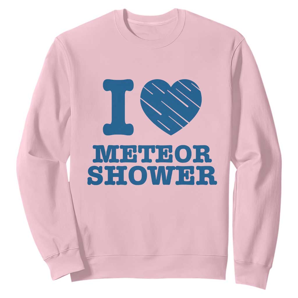 Meteor Shower Lover Sweatshirt Astronomy Enthusiast Gift TS12 Light Pink Print Your Wear
