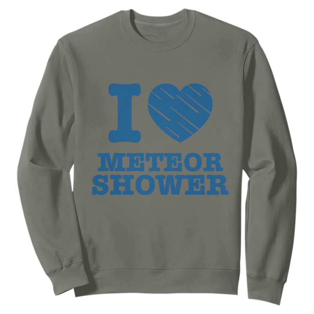 Meteor Shower Lover Sweatshirt Astronomy Enthusiast Gift TS12 Military Green Print Your Wear