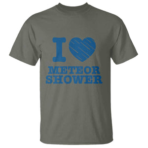 Meteor Shower Lover T Shirt Astronomy Enthusiast Gift TS12 Military Green Print Your Wear