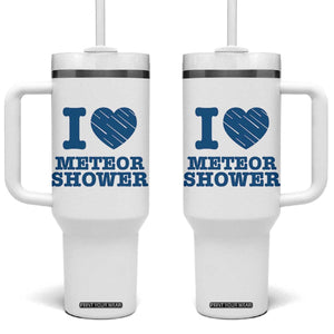 Meteor Shower Lover Tumbler With Handle Astronomy Enthusiast Gift TS12 One Size: 40 oz White Print Your Wear