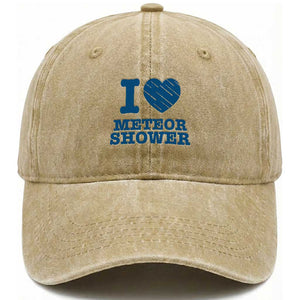 Meteor Shower Lover Washed Cotton Baseball Cap Astronomy Enthusiast Gift TS12 Print Your Wear