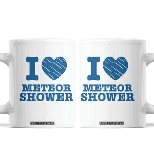 Meteor Shower Lover Coffee Mug Astronomy Enthusiast Gift TS12 White Print Your Wear