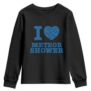 Meteor Shower Lover Youth Sweatshirt Astronomy Enthusiast Gift TS12 Black Print Your Wear