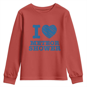Meteor Shower Lover Youth Sweatshirt Astronomy Enthusiast Gift TS12 Red Print Your Wear