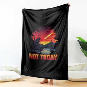 Funny Dinosaur Baseball Meteorite Throw Blanket Not Today TS12 Print Your Wear