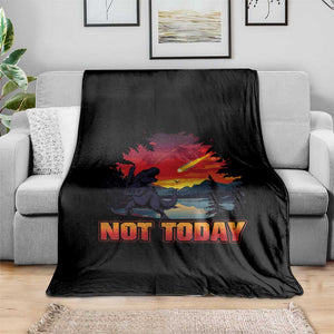 Funny Dinosaur Baseball Meteorite Throw Blanket Not Today TS12 Print Your Wear