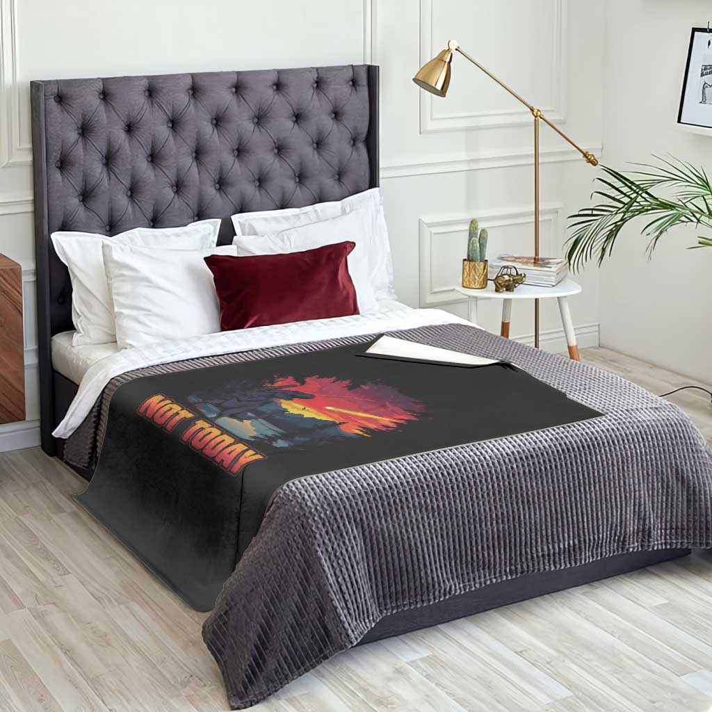 Funny Dinosaur Baseball Meteorite Throw Blanket Not Today TS12 Print Your Wear