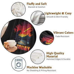 Funny Dinosaur Baseball Meteorite Throw Blanket Not Today TS12 Print Your Wear
