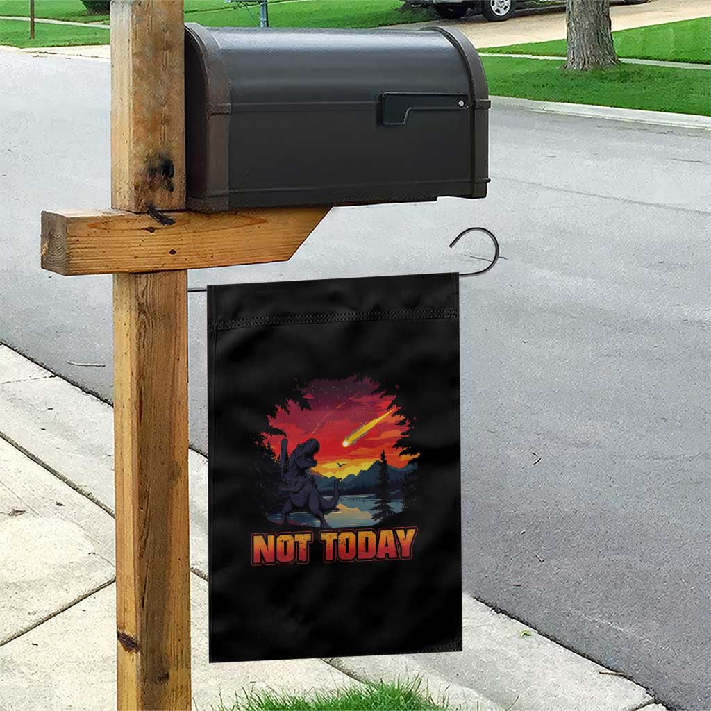 Funny Dinosaur Baseball Meteorite Garden Flag Not Today TS12 Print Your Wear