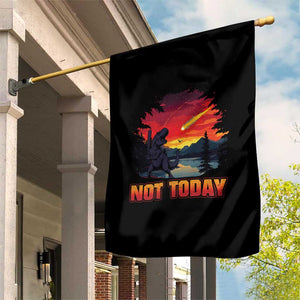 Funny Dinosaur Baseball Meteorite Garden Flag Not Today TS12 Print Your Wear