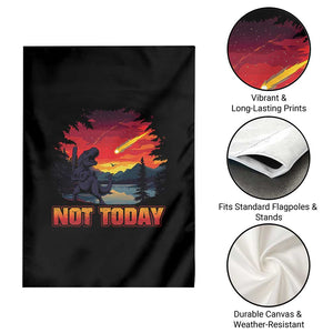 Funny Dinosaur Baseball Meteorite Garden Flag Not Today TS12 Print Your Wear