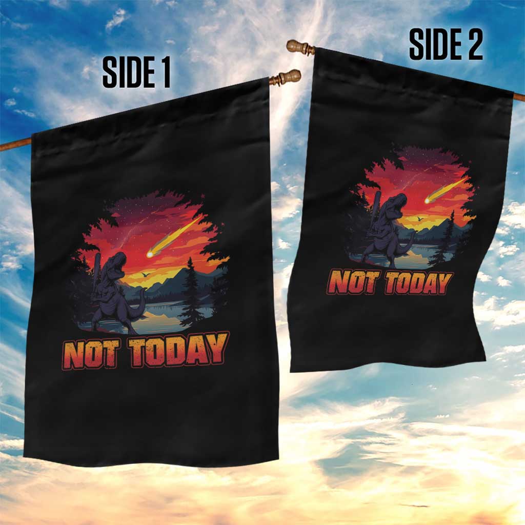 Funny Dinosaur Baseball Meteorite Garden Flag Not Today TS12 Print Your Wear