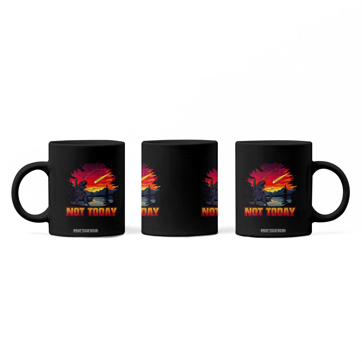 Funny Dinosaur Baseball Meteorite Coffee Mug Not Today TS12 Print Your Wear