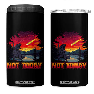 Funny Dinosaur Baseball Meteorite 4 in 1 Can Cooler Tumbler Not Today TS12 One Size: 16 oz Black Print Your Wear