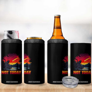 Funny Dinosaur Baseball Meteorite 4 in 1 Can Cooler Tumbler Not Today TS12 Print Your Wear