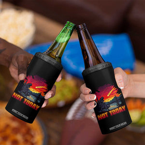 Funny Dinosaur Baseball Meteorite 4 in 1 Can Cooler Tumbler Not Today TS12 Print Your Wear