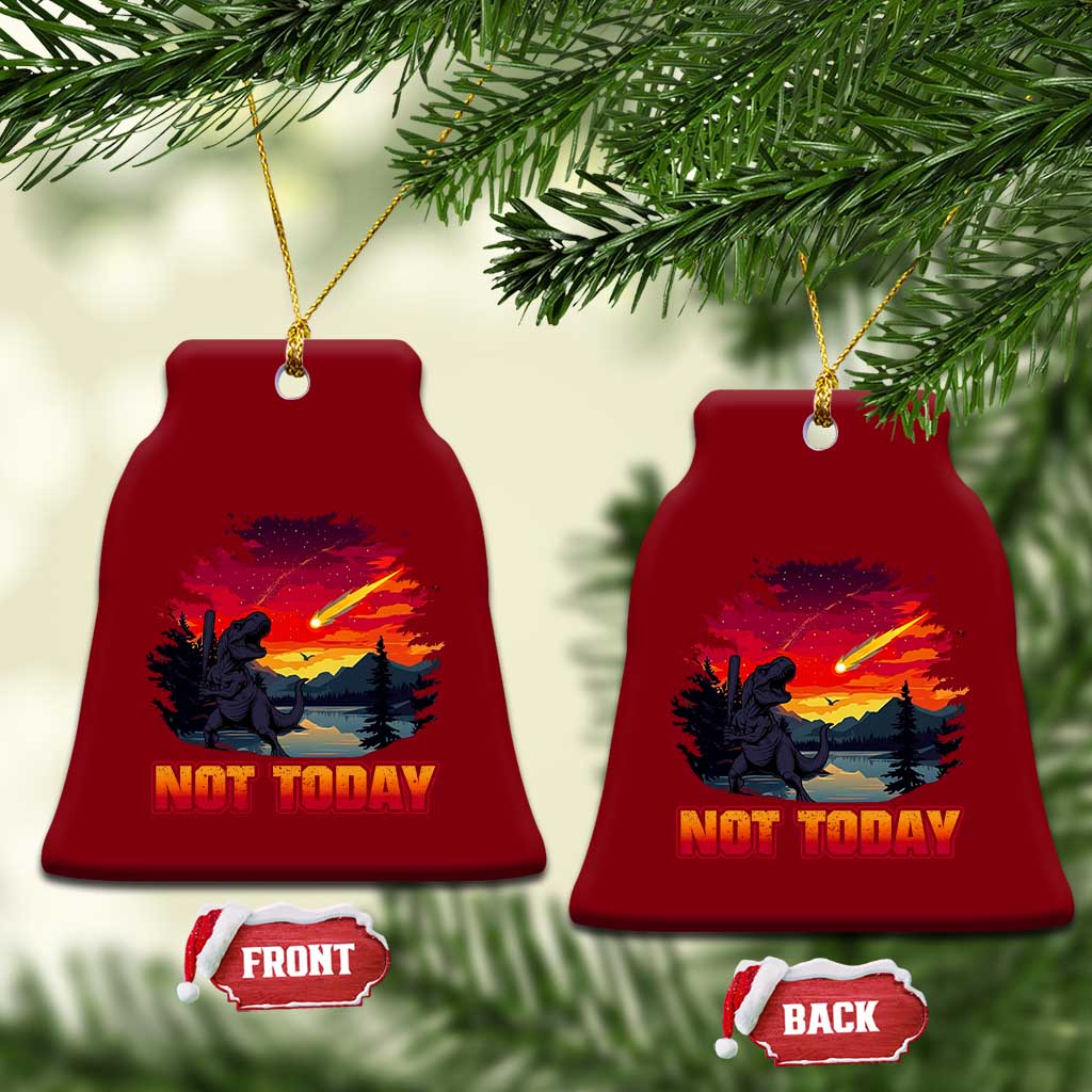 Funny Dinosaur Baseball Meteorite Ceramic Ornament Not Today TS12 Print Your Wear