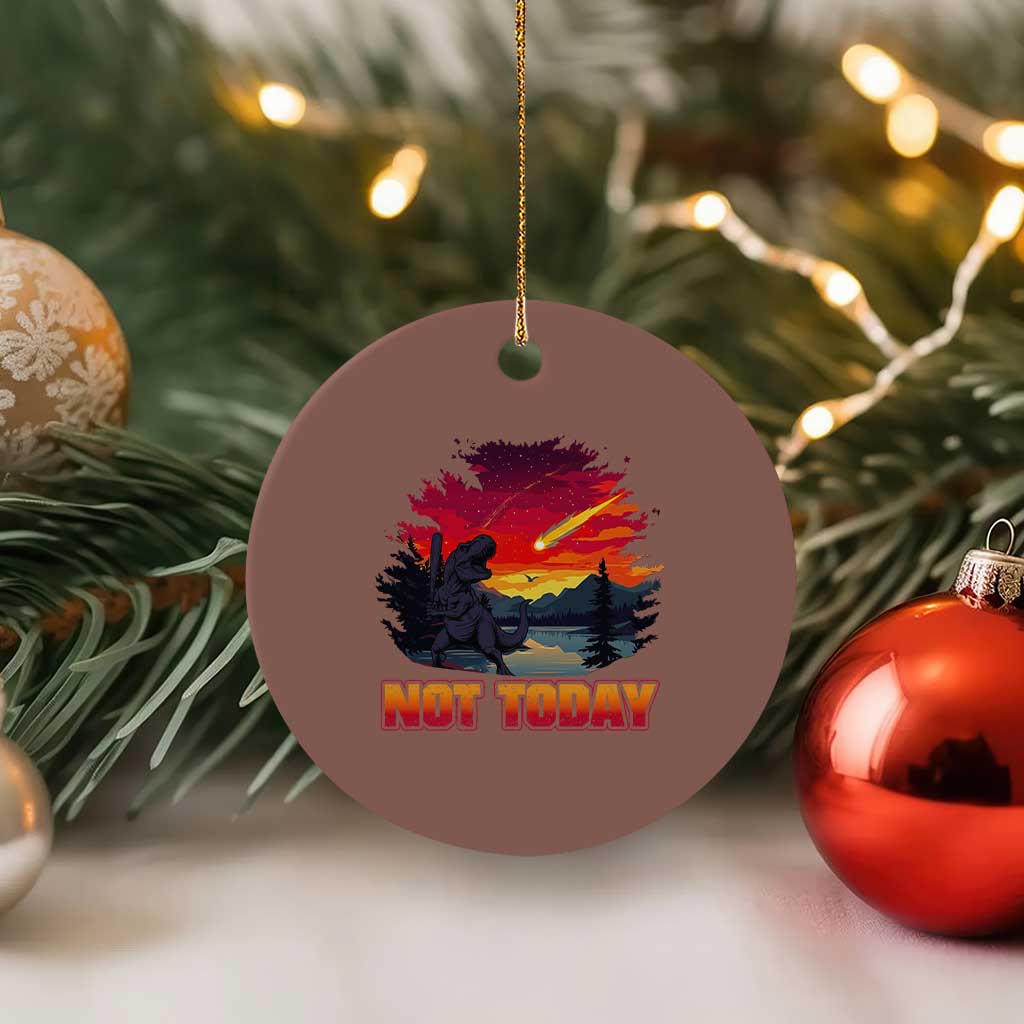 Funny Dinosaur Baseball Meteorite Ceramic Ornament Not Today TS12 1pc Mocha Print Your Wear