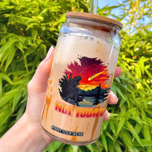 Funny Dinosaur Baseball Meteorite Glass Can Not Today TS12 Black Print Your Wear