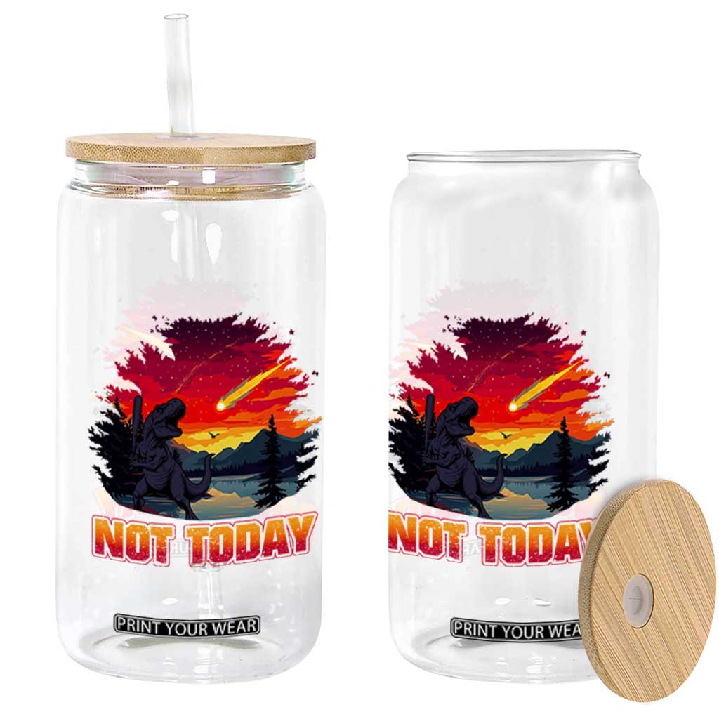 Funny Dinosaur Baseball Meteorite Glass Can Not Today TS12 Print Your Wear