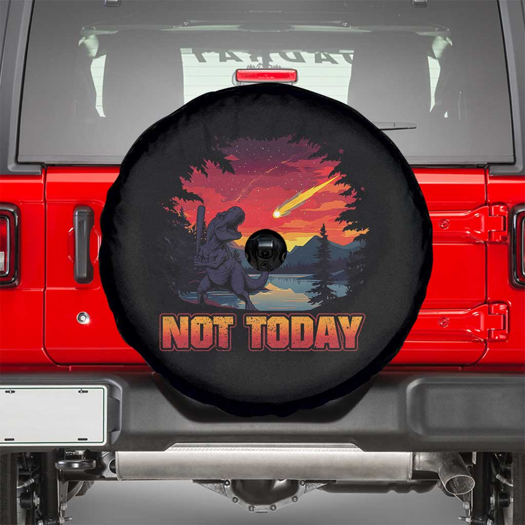 Funny Dinosaur Baseball Meteorite Spare Tire Cover Not Today TS12 Black Print Your Wear