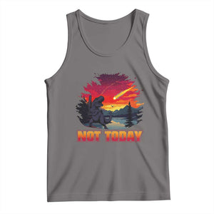Funny Dinosaur Baseball Meteorite Tank Top Not Today TS12 Deep Heather Print Your Wear