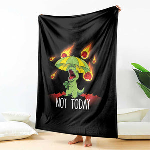 Dinosaur Meteor Shower Astronomy Humor Throw Blanket Not Today TS12 Print Your Wear