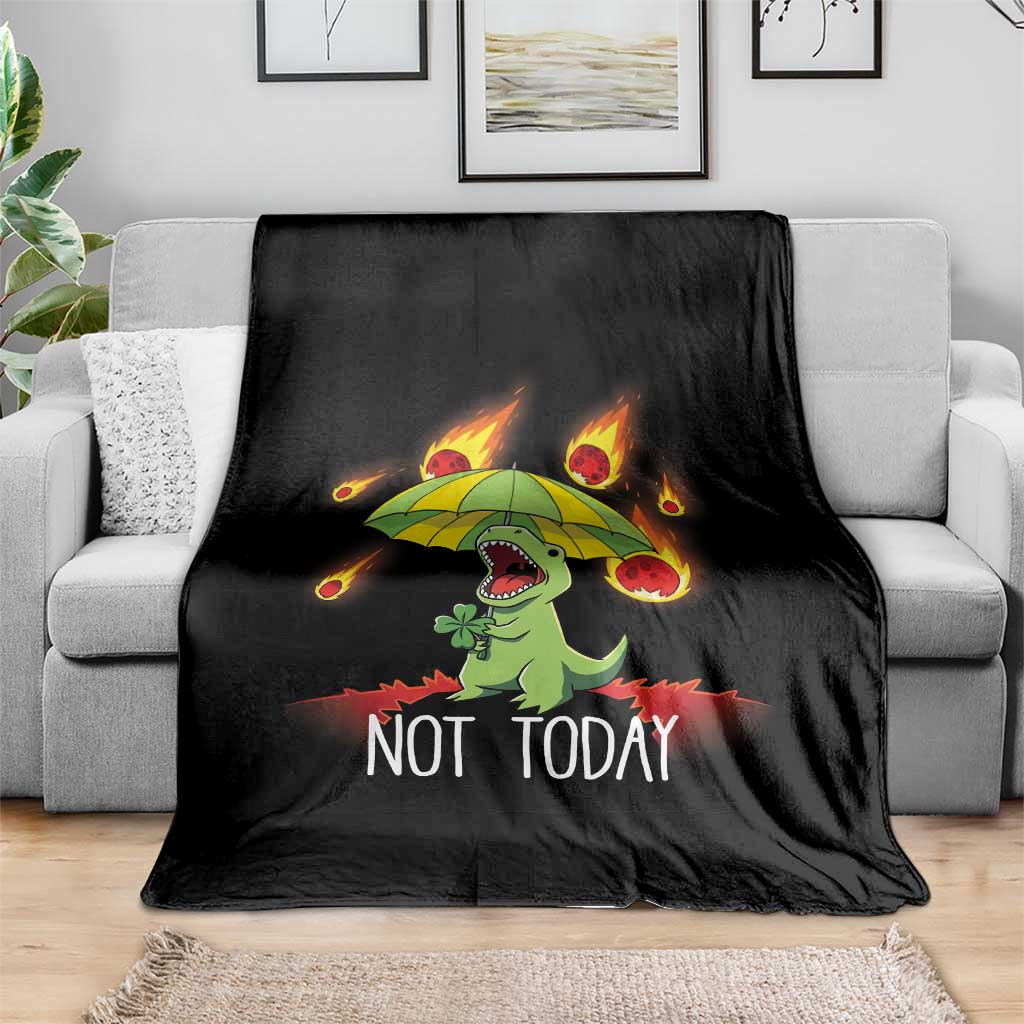 Dinosaur Meteor Shower Astronomy Humor Throw Blanket Not Today TS12 Print Your Wear
