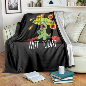 Dinosaur Meteor Shower Astronomy Humor Throw Blanket Not Today TS12 Print Your Wear